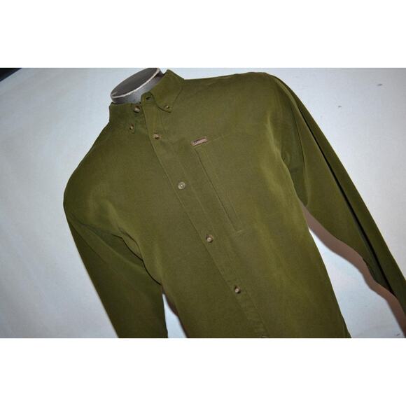 26406 Columbia Fishing Shirt Green Performance Polyester Blend Size Large Mens - Picture 1 of 6
